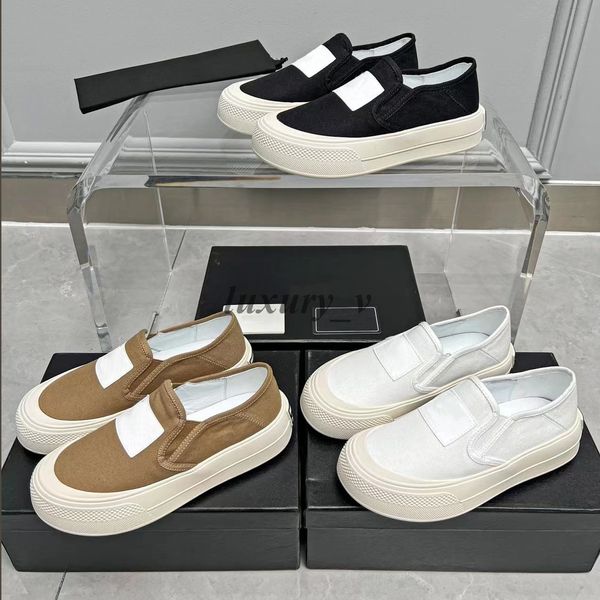 

designer casual shoes vintage women sneakers round head platform shoes hook loop low-cut trainers white black trainer with box