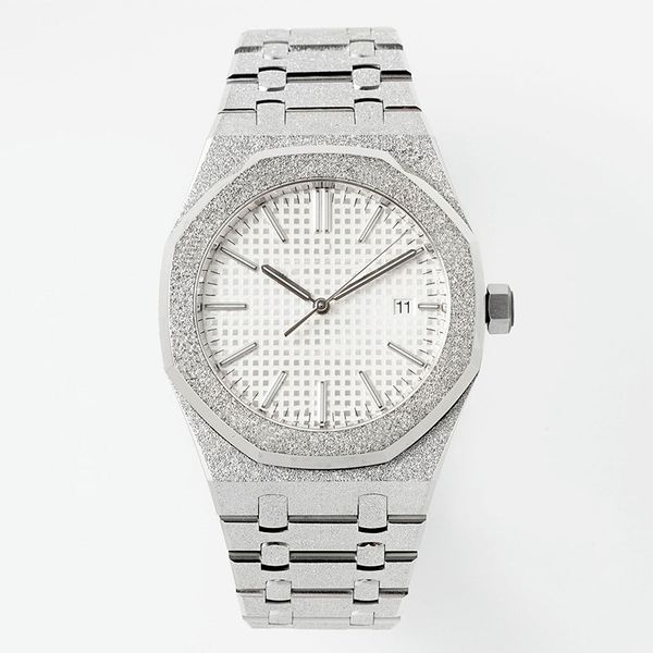 

watch mens watch mechanical movement stainless steel strap waterproof watches montre de luxe fashion wristwatch sapphire, Slivery;brown