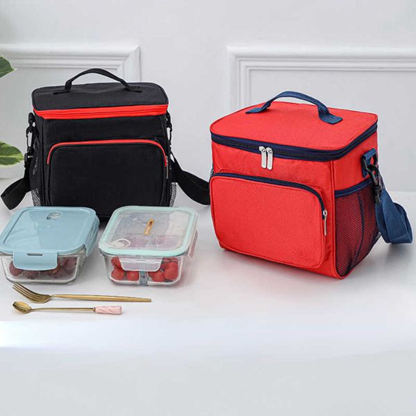

ice packs/isothermic bags portable picnic bag thermal insulated lunch box tote cooler handbag waterproof backpack bento pouch school food st