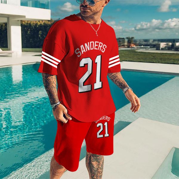 

mens tracksuits summer team uniform t shirt sets jogging short sleeve breathable suit men tracksuit 3d printed casual harajuku clothes 6xl 2, Gray