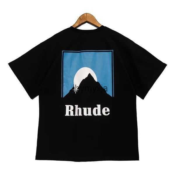 

rhude version mens t shirts summer t-shirt fashion designer casual cotton luxury clothing street shorts sleeves clothes 12 sk8k we9w, White;black