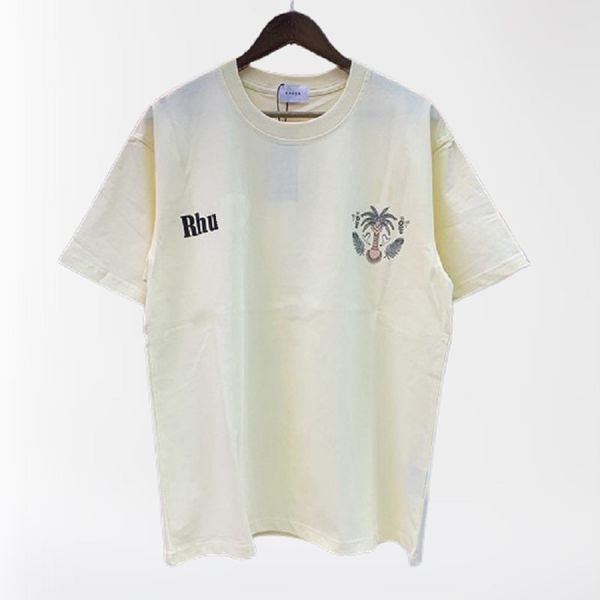 

men t shirt rhude shirt women mens t shirts 2023 designer tshirt print streetwear outdoor fashion shirts short sleeve casual loose shirt bre, White;black
