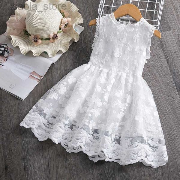 

girl's dresses white summer flower girls dresses 2023 birthday sleeveless wedding ball gown tutu lace floral kids dress for girl cloth, Red;yellow