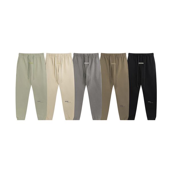 

fashion mens designer pants ess men women solid color pant trousers hip hop motion for male casual joggers size s-2xl, Black