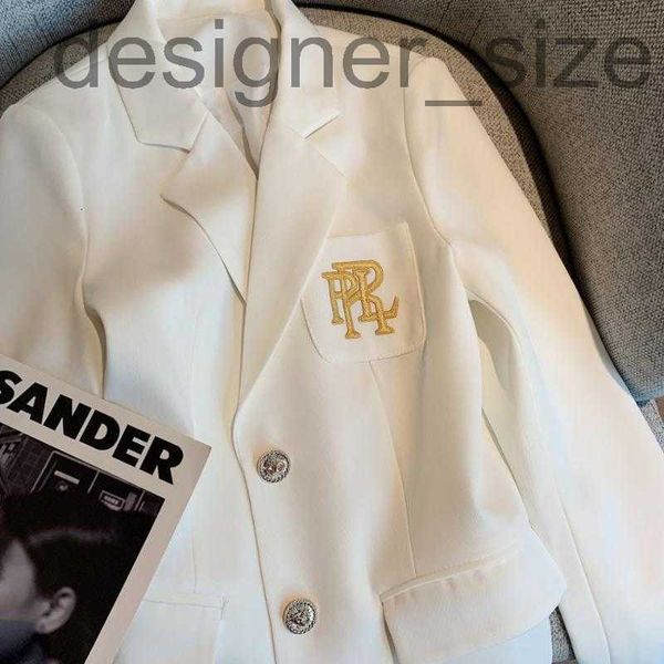 

women's suits & blazers designerwomen's suits & blazers letter embroidery suit jacket white for women long sleeve coat loose blaze, White;black