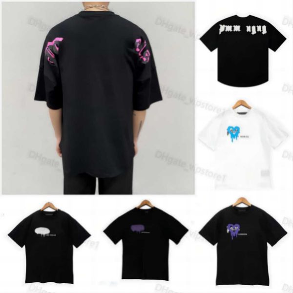

men's t shirts 23ss tshirts t shirt palms palmangel city designer limited inkjet graffiti letter printing women's sailboat short s, White;black