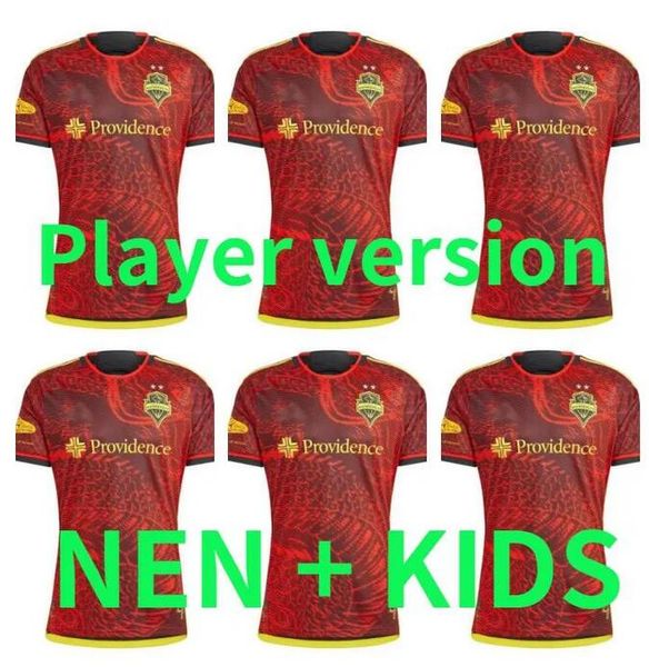 

mls 2023 2024 seattle sounders soccer jerseys 23 24 roldan ruidiaz lodeiro montero morris camisetas de futbol football shirts maillots fans, Black;yellow