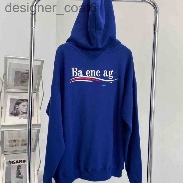 

men's hoodies & sweatshirts designercorrect version of tide brand 21ss autumn and winter new paris family cola wave letter embroidered, Black