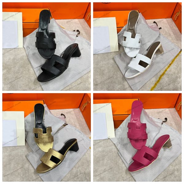 

designer slippers oasis beach slides chypre sandals genuine leather oran shoes ladies slipper low heel flip flops with dustbag size 35-42, Black
