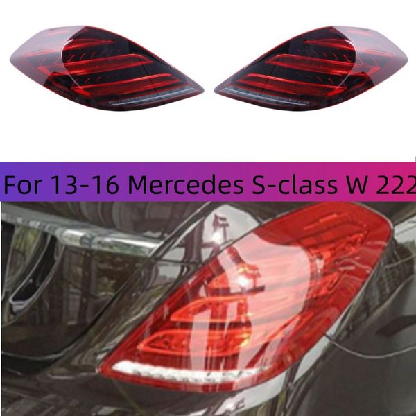 

car tail light assembly for 13-16 mercedes s-class w 222 taillight assembly modified led streamer turn signal brake lamp reverse highlights