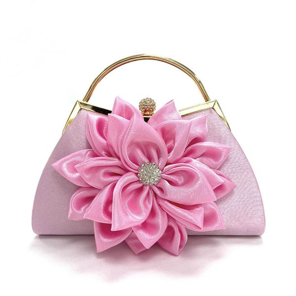

evening bags satin flower clutches bag 2023 women's elegant handbag party bag crystal diamond wedding purse small b529 230424