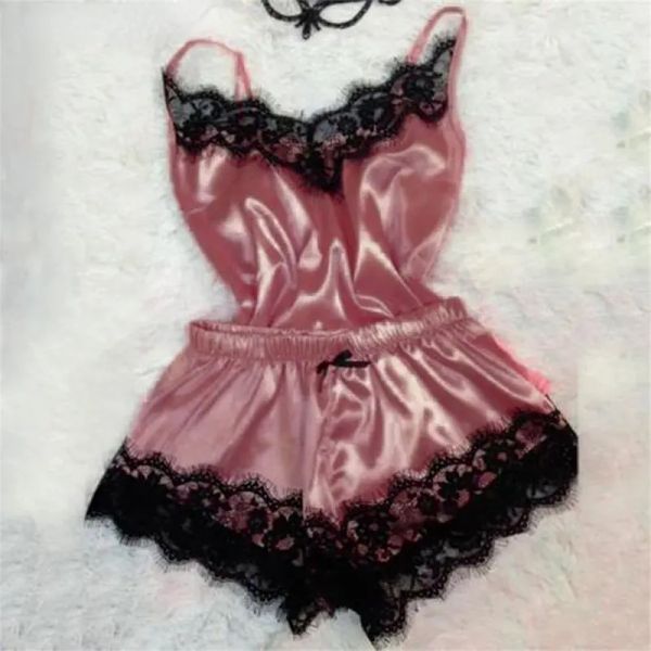 

202ss women's sleepwear women v-neck lingerie night dress v neck floral sleeveless ladies satin nightgown nightwear femme