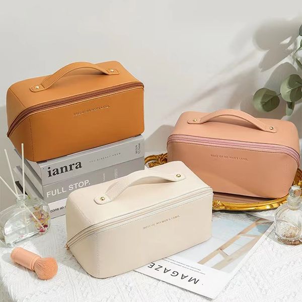 

cosmetic bags cases cosmetic bag for women large makeup pouch portable travel toiletry bag pu bathroom washbag multifunctional toiletry kit