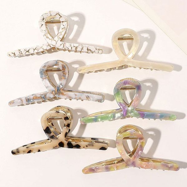 

vintage hair clips for women claw clip acetate alloy large hair clips girls barrettes hair accessories, Slivery;white