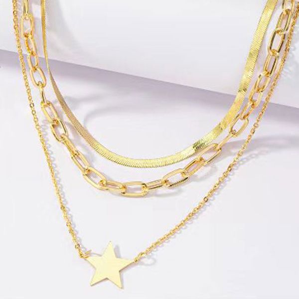 

necklace fashion neck decoration, simple design, senior temperament, Golden
