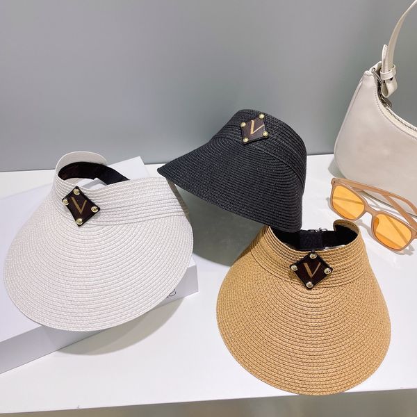 

new letter large visors hat fashion letter designer visors for woman casual sunshade visors, Blue;gray