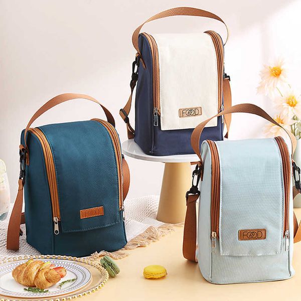 

ice packsisothermic bags new round thermal lunch box bag waterproof insulated food tote kids keep fresh cooler shoulder bags portable bento