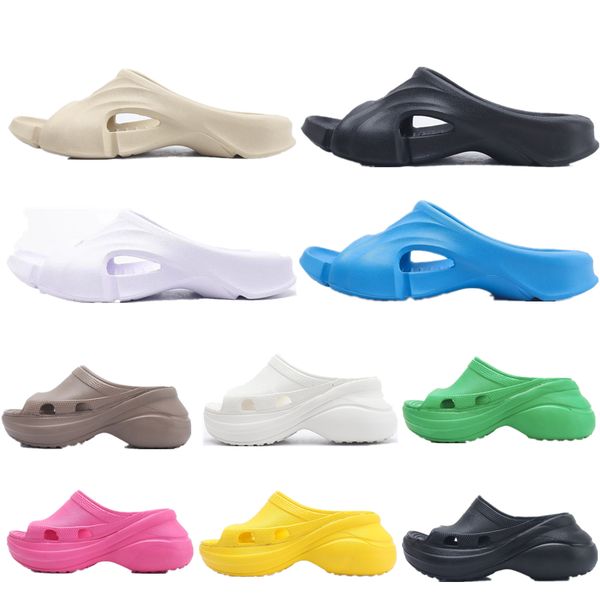 

mold thong slippers beach shoes flip flops rubber thick soles foam thick soles heightening women shoes men aw22 hd sneaker sandals, Black