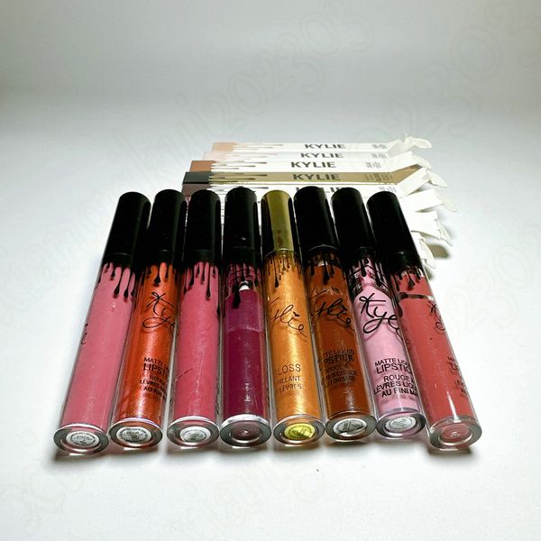 

kylie jenner makeup lip gloss nude glitter lip gloss liquid lipstick matte waterproof lipgloss 8 colors lipstick
