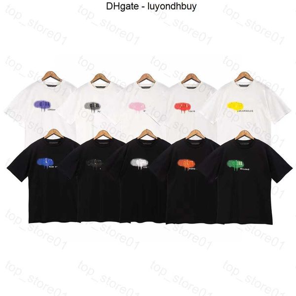 

summer pa men womens palm t-shirts mans stylist tee guillotine bear palms printed short sleeve truncated bears angles tees angel t shirt b9v, White;black