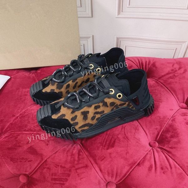 

men fashion quality casual shoes leather lace-up sneaker fashion lady flat running trainers letters womens gym sneakers, Black