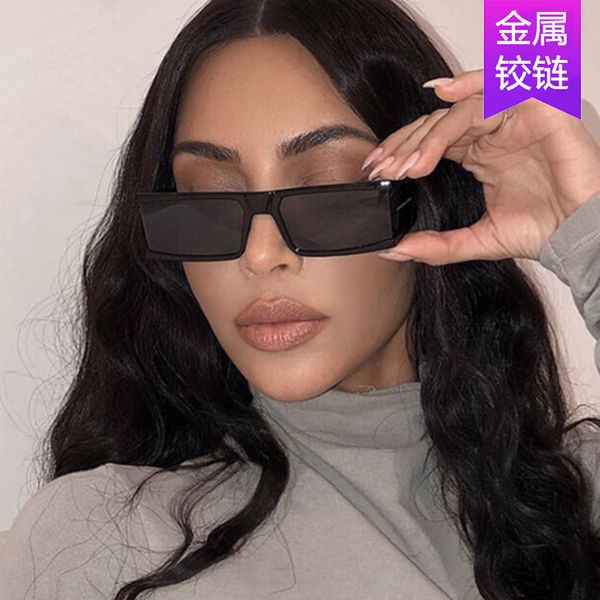 

designer sunglasses square european and american trend sunglasses 2023 new personality sunglasses net red street ssunglasses concave style, White;black