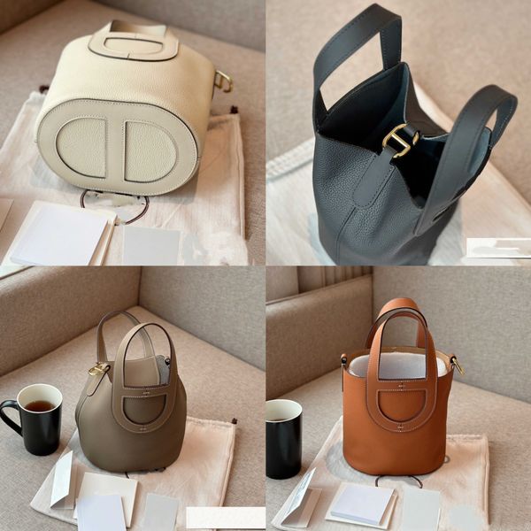 

designers women intheloop handbag bucket bag clutch purse calf leather lady classic fashion crossbody leather black & siver chain mini cf 18