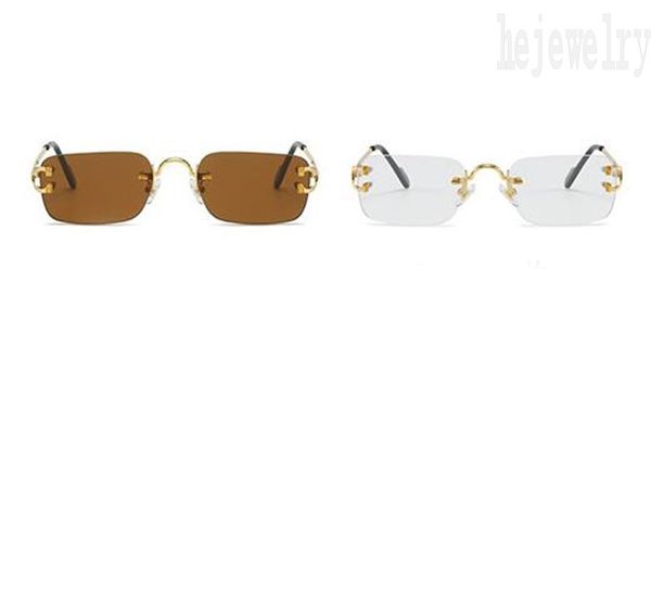 

designer sunglasses for woman mens glasses designer frameless with gold plated metal parts lentes de sol leisure uv proof luxury sunglasses, White;black