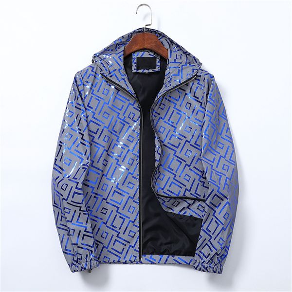 

designer mens jacket spring and autumn windrunner tee fashion hooded sports windbreaker casual zipper jackets clothing zipper f letter refle, Black;brown