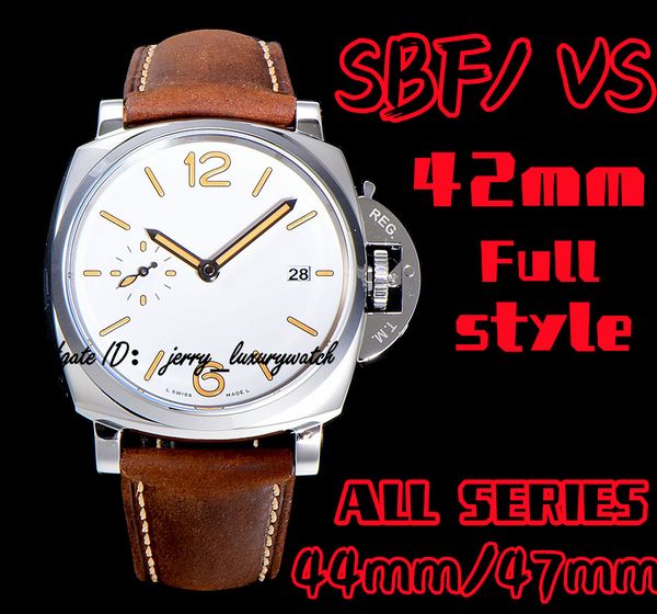 

sbf / vs luxury men's watch pam1046,, 42mm all series all styles, exclusive p900 movement, there are 44, 47mm other models, 316l fine s, Slivery;brown