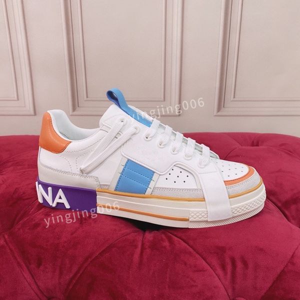 

2023new fashion brand quality casual shoes leather lace-up sneaker fashion lady flat running trainers letters mens gym sneakers, Black