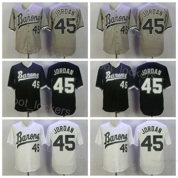 

moive 45 birmingham barons film baseball jerseys michael button down pinstripe black white grey stitched retro college cooperstown cool base
