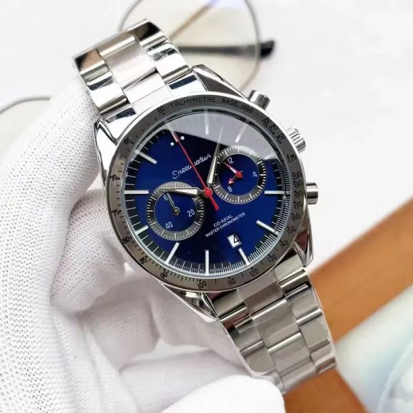 

2023 new mens watches all dial work quartz watch brand chronograph clock watch rubber watch band men fashion y01, Silver