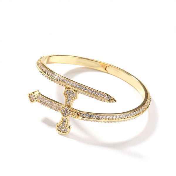 

luxury hip hop style bangle the sword of justice bracelet for lovers gift, Black