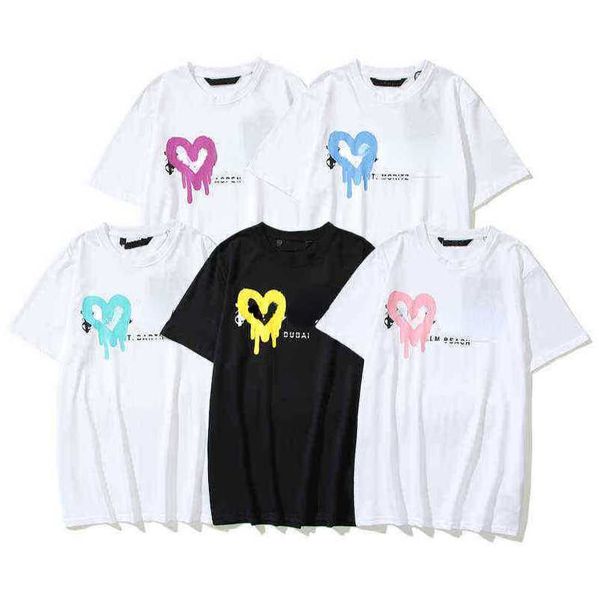 

22s men's t shirts t shirt palms palmangel city designer limited inkjet graffiti letter printing men's women's sailboat short, White;black