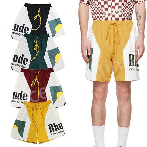 

mens rhude shorts designer shorts luxury short pants womens sports sweatpant summer beach shorts gym fitness short pants loose oversize styl, White;black