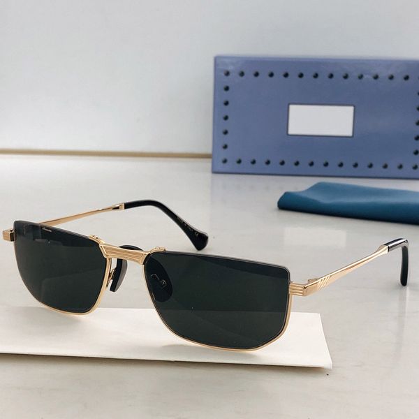

fashion designer 0627 mens women sunglasses metal semi-rimless rectangular shape glasses summer outdoor trendy personality style, White;black
