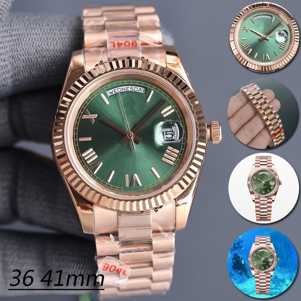 

day mens watches DATE ST9 automatic machine 40mm 904L stainless steel strap sapphire With diamond hidden folding buckle 36mm watches waterproof Dhgate