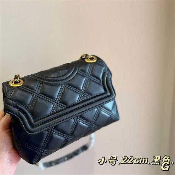 

designer bag 2023tb flapping soft women's bag single shoulder oblique straddle handheld small square bag cowhide diamond chain bag fact
