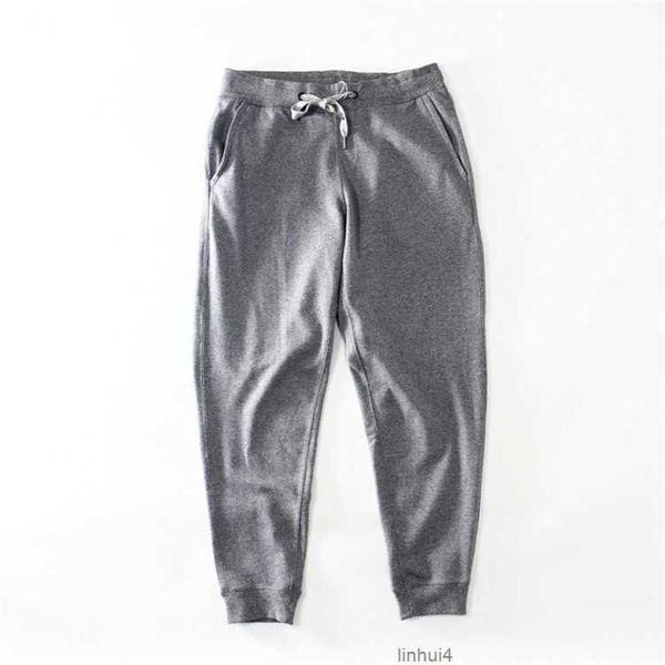 

pants mens knit slacks drawstring solid loose type spring fashion binding off fitness comfortable casual style urban wind, Black