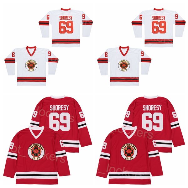 

hockey moive letterkenny irish jersey 69 shoresy film tv series summer christmas college home red white all stitched university vintage for, Black