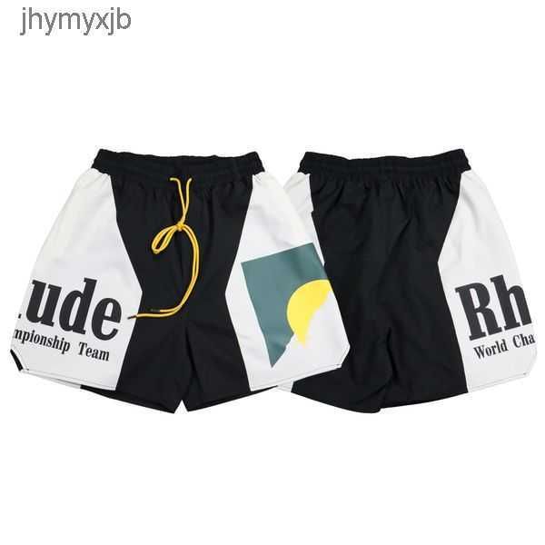 

shorts rhude men women designer summer fashion quick drying high1 quality streetwear casual hip hop beach sportswear mens short pants 2 roxe, White;black