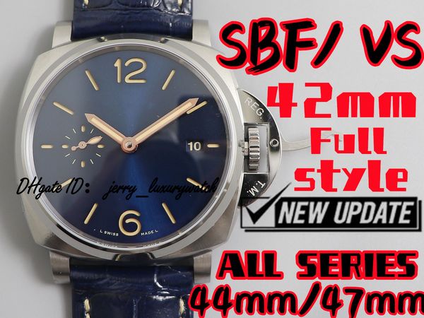 

sbf / vs luxury men's watch pam927, 42mm all series all styles, exclusive p90 movement, there are 44, 47mm other models, 316l fine stee, Slivery;brown