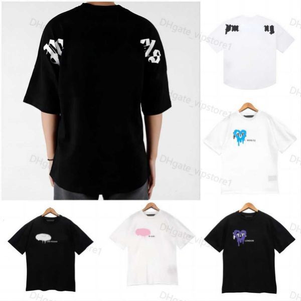 

summer pa men womens palm t shirt mans stylist tee guillotine bear palms printed short sleeve truncated bears angles tees angel tshirt 003, White;black