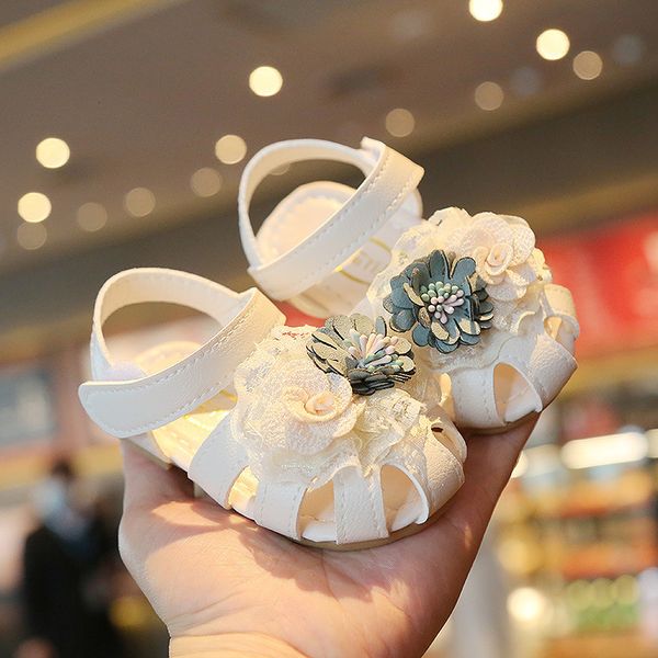 

sandals baby girls flower sandals toddler shoes kids infant shoes spring/summer children fashion sandals0-2 years old 230425, Black;red