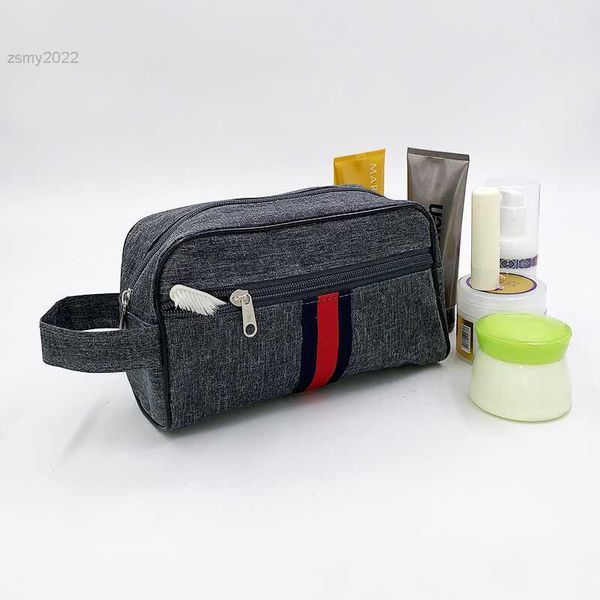 

totes women's striped cosmetic bag travel business organizer men's wash bags female beautician makeup bags toiletry storage bag