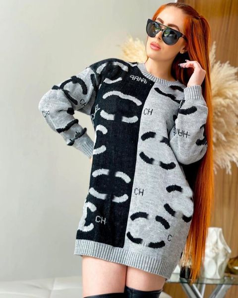 

23ss new women's sweaters dress fashion long sleeve knitwear women designer sweaters, White;black