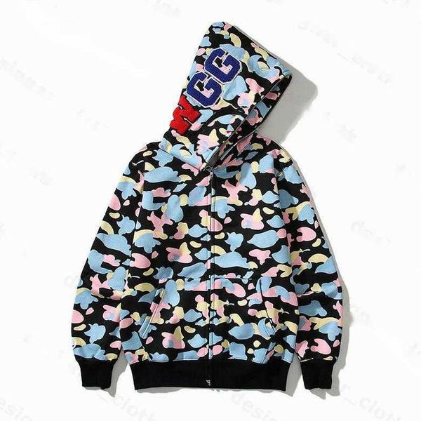 

men's hoodies & sweatshirts shark mens womens fashion men deisigners hoody stylist cartoon sharks printing jacket man high1 quality cas, Black