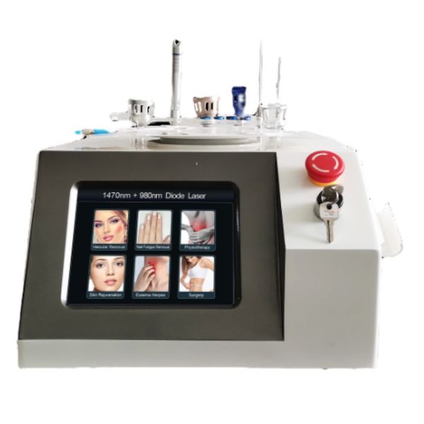

980nm laser vascular spider veins removal 980nm varicose veins leg treatment 1470nm laser 60w apparatus