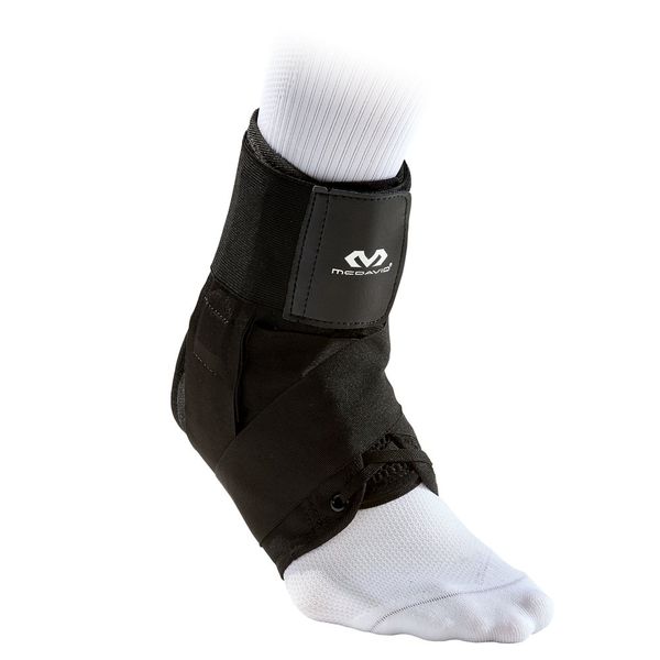 

ankle brace w straps, single-layer fabric large, Blue;black